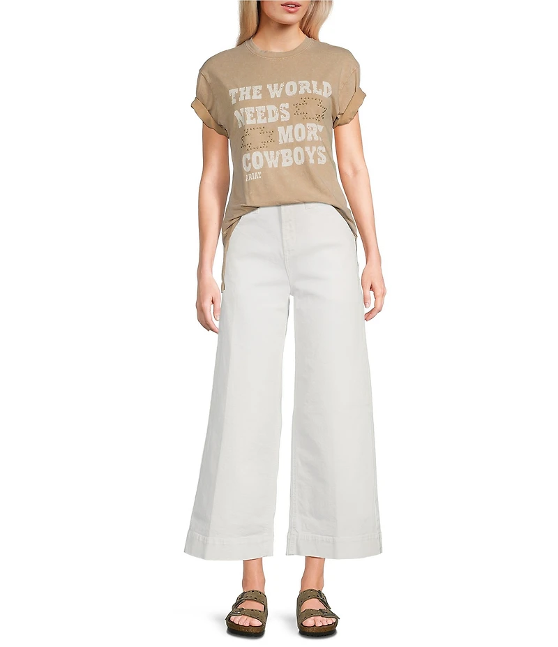 Ariat More Cowboys Western Studded Short Sleeve T-Shirt