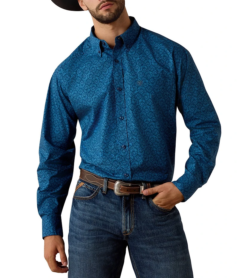 Ariat Niven Classic Fit Paisley Printed Wrinkle Free Woven Shirt