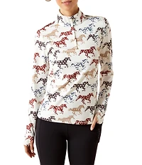 Ariat Painted Ponies Print Lowell 3.0 1/4 Zip Baselayer