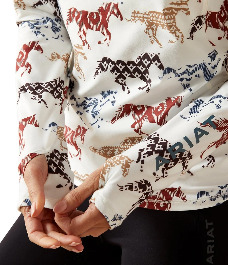Ariat Painted Ponies Print Lowell 3.0 1/4 Zip Baselayer