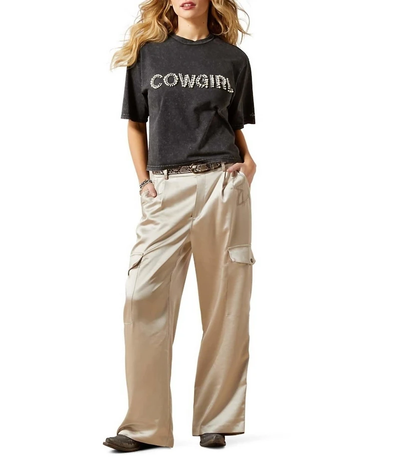 Ariat Pearl Embellished Crew Neck Short Sleeve T-Shirt