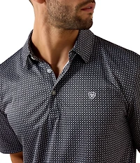 Ariat Pinwheel Geometric Printed Short Sleeve Polo Shirt