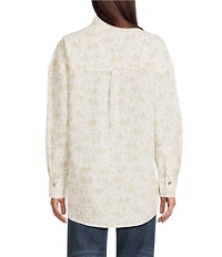 Ariat Poppy Summer Comic Toile Linen Blend Long Sleeve Overshirt