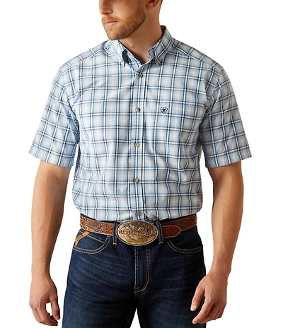 Ariat Pro Series Plaid Short Sleeve Woven Shirt