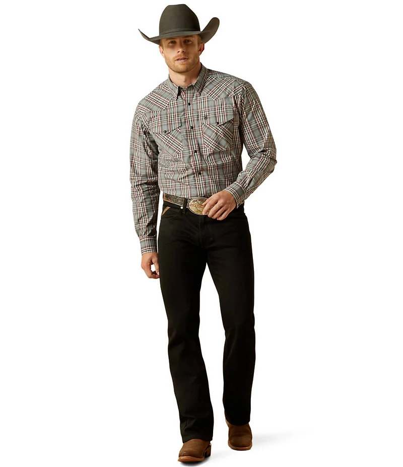 Ariat Pro Series Trenton Fitted Plaid Long Sleeve Woven Shirt