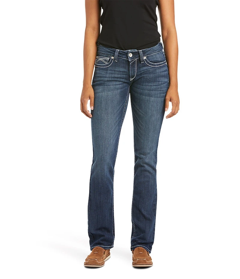 Ariat R.E.A.L. Mid Rise Stretch Ivy Stackable Straight Leg Jeans