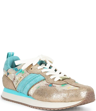 Ariat Ranch Runner Colorblock Blanket Printed Suede Sneakers