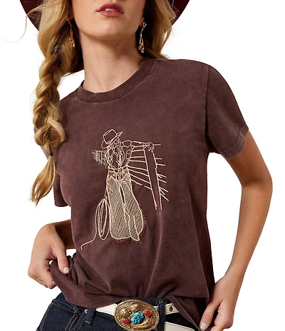 Ariat Rebel With A Cause Embroidery T-Shirt