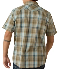 Ariat Retro Hawke Short Sleeve Plaid Print Snap Front Shirt