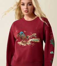 Ariat Riata Western Embroidered Crew Neck Long Sleeve Sweatshirt