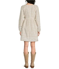 Ariat Rosie Border Print Cotton V-Neck Long Sleeve A-Line Dress