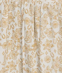 Ariat Rosie Border Print Cotton V-Neck Long Sleeve A-Line Dress
