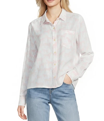 Ariat Rudford Horse Print Point Collar Long Sleeve Button Front Shirt