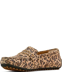 Ariat Selene Leopard Suede Driving Moccasin Penny Loafers