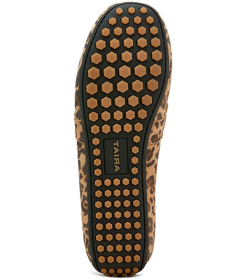 Ariat Selene Leopard Suede Driving Moccasin Penny Loafers