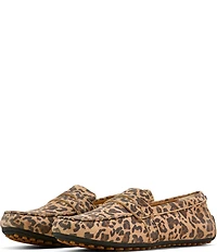 Ariat Selene Leopard Suede Driving Moccasin Penny Loafers