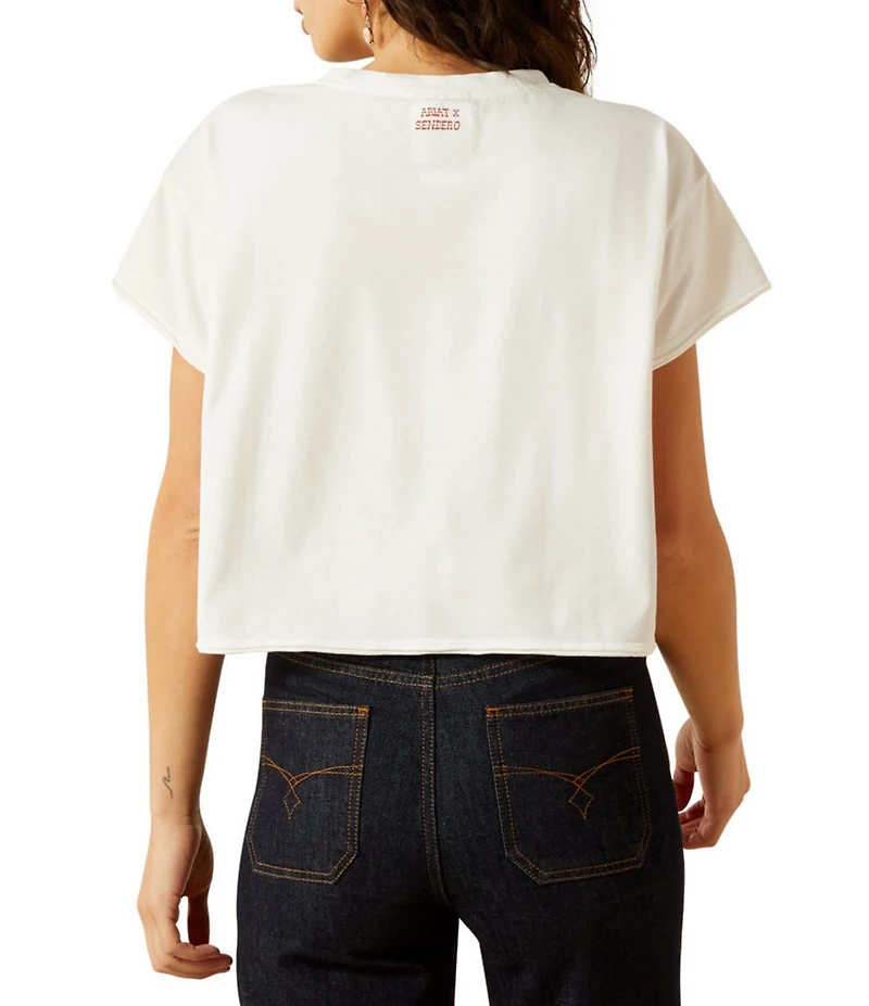 Ariat Sendero Yeehaw Crew Neck Short Sleeve Boxy Cropped Tee