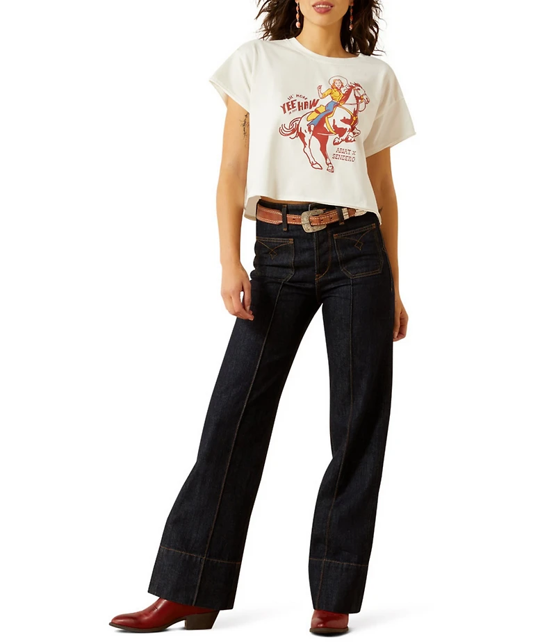 Ariat Sendero Yeehaw Crew Neck Short Sleeve Boxy Cropped Tee