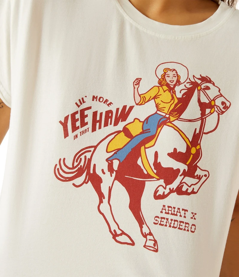 Ariat Sendero Yeehaw Crew Neck Short Sleeve Boxy Cropped Tee