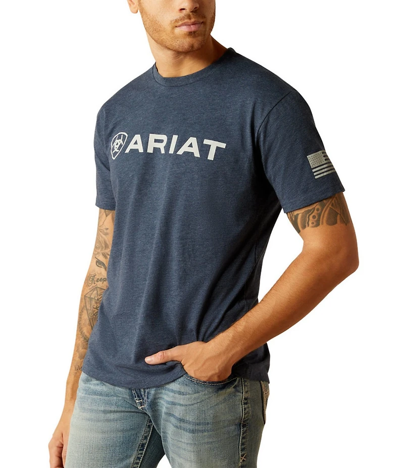 Ariat Shield Flag Short-Sleeve Logo Graphic T-Shirt