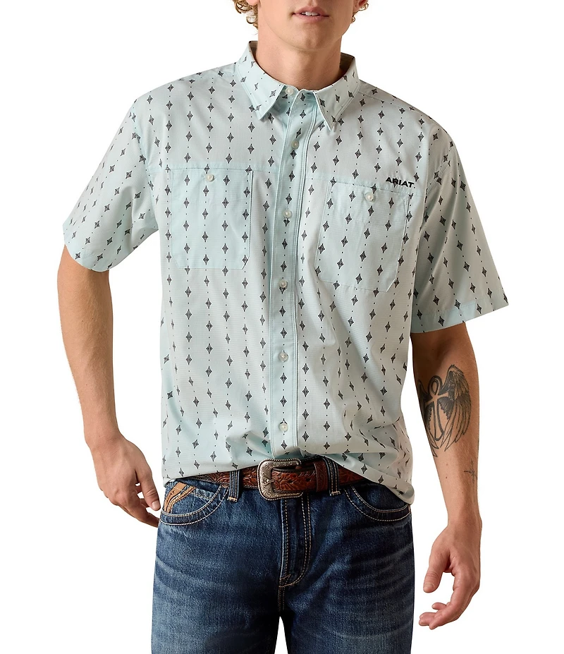 Ariat Short Sleeve 360 Printed Airflow Classic Fit Shirt
