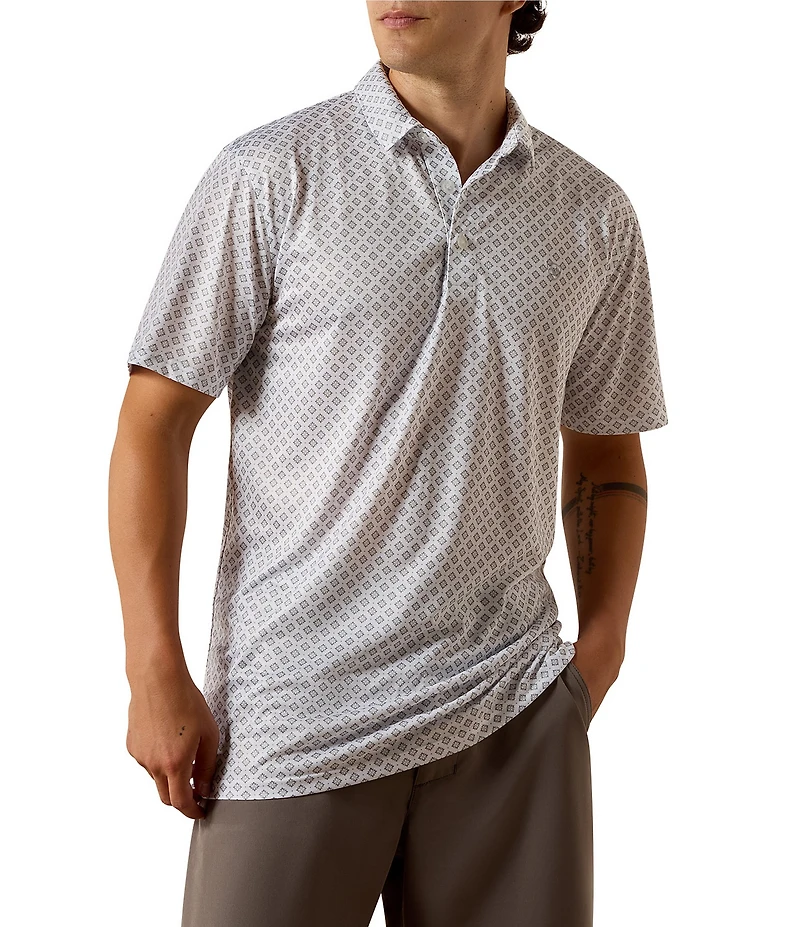 Ariat Short Sleeve Polo Allover Print Fitted Shirt