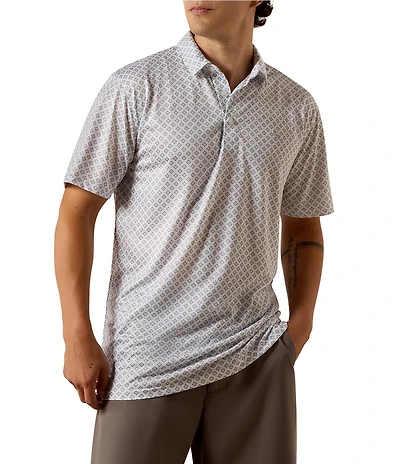 Ariat Short Sleeve Polo Allover Print Fitted Shirt