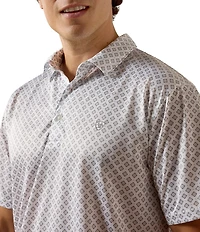 Ariat Short Sleeve Polo Allover Print Fitted Shirt