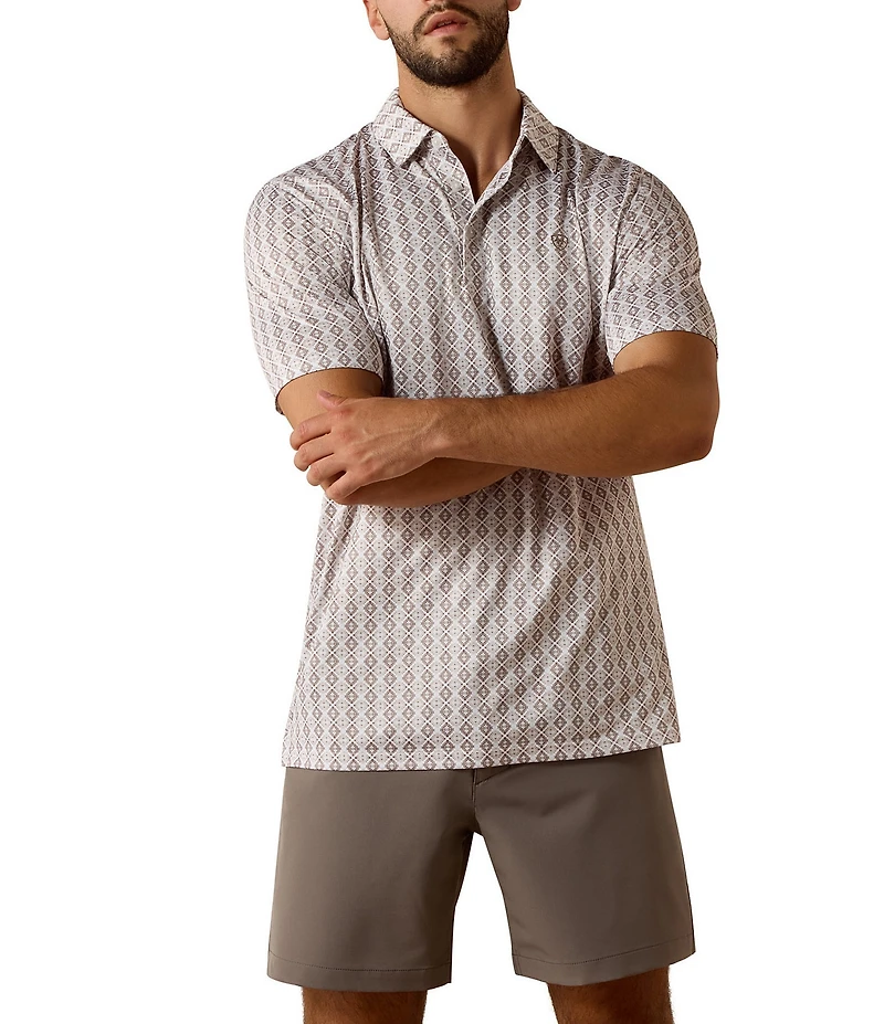 Ariat Short Sleeve Southwest Geo Printed Polo