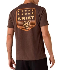Ariat Short Sleeve Stripe Patriotic Badge T-Shirt