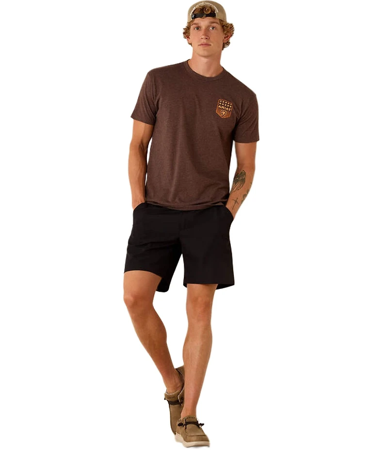 Ariat Short Sleeve Stripe Patriotic Badge T-Shirt