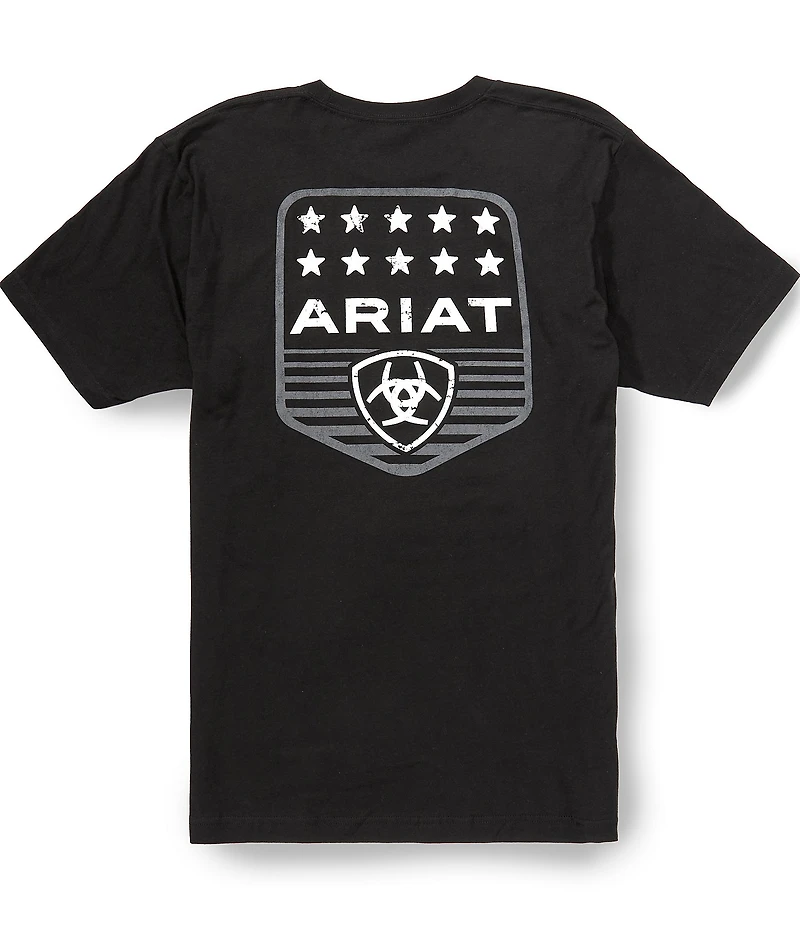 Ariat Short Sleeve Stripe Patriotic Badge T-Shirt