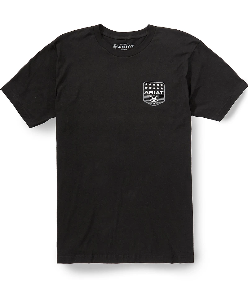 Ariat Short Sleeve Stripe Patriotic Badge T-Shirt