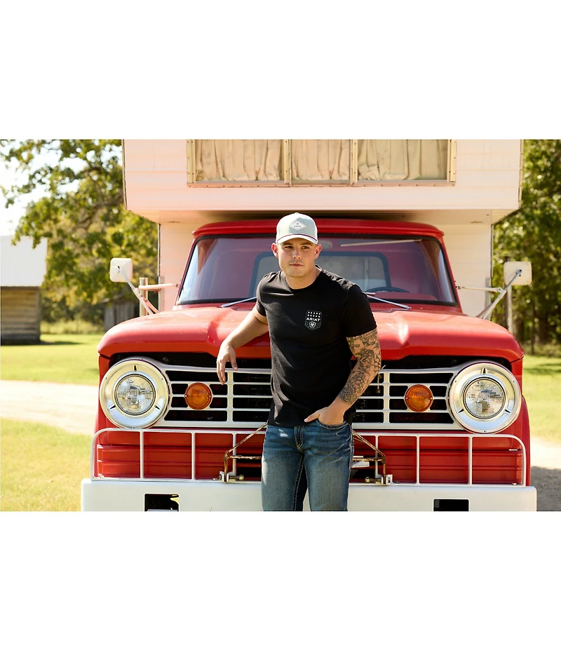 Ariat Short Sleeve Stripe Patriotic Badge T-Shirt