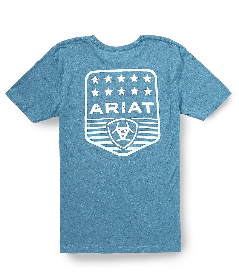 Ariat Short Sleeve Stripe Patriotic Badge T-Shirt