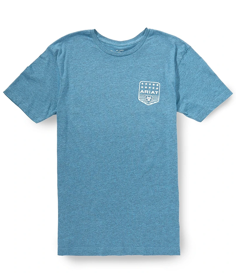 Ariat Short Sleeve Stripe Patriotic Badge T-Shirt