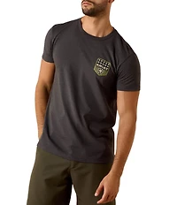 Ariat Short Sleeve Stripe Patriotic Badge T-Shirt