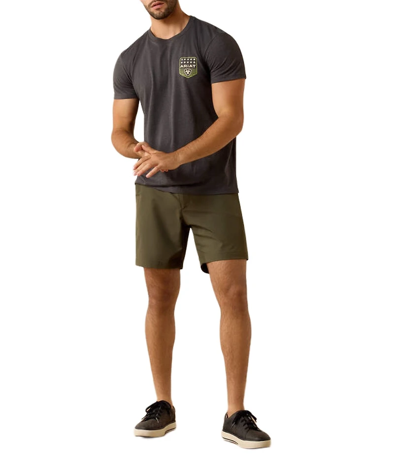 Ariat Short Sleeve Stripe Patriotic Badge T-Shirt