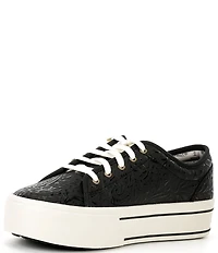 Ariat Women's Skylar Floral Embossed Leather Lace Up Platform Sneakers