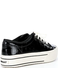 Ariat Skylar Luxe Croco Embossed Leather Lace Up Sneakers
