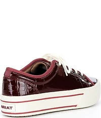 Ariat Skylar Luxe Croco Embossed Leather Lace Up Sneakers