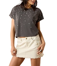 Ariat Star Studded Mineral Wash Crew Neck Short Sleeve Tee