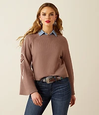 Ariat Sweater Caravan Southwestern Jacquard Raglan Bell Sleeve Pullover