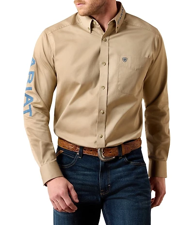 Ariat Team Logo Long Sleeve Woven Twill Shirt