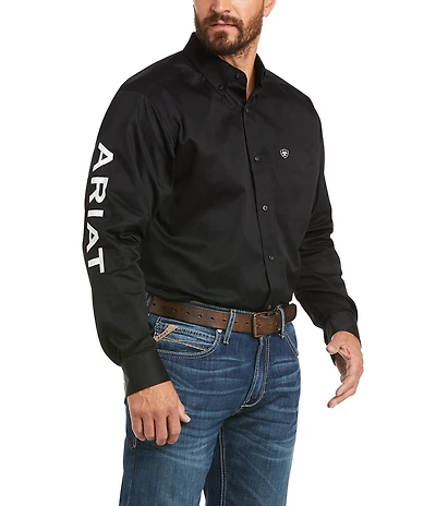 Ariat Team Logo Long Sleeve Woven Twill Shirt