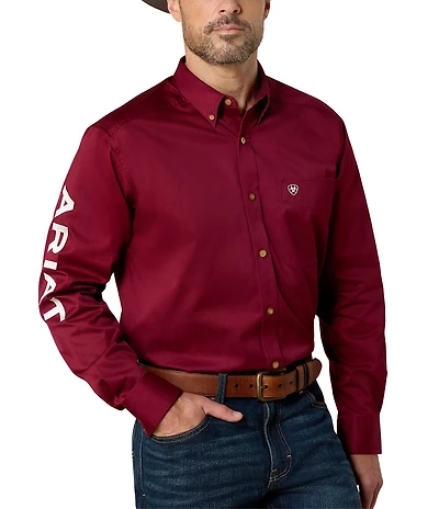 Ariat Team Logo Long-Sleeve Woven Twill Shirt