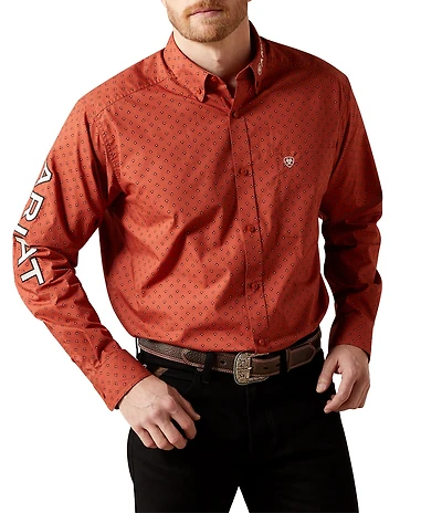 Ariat Team Porter Classic Fit Printed Long Sleeve Woven Shirt