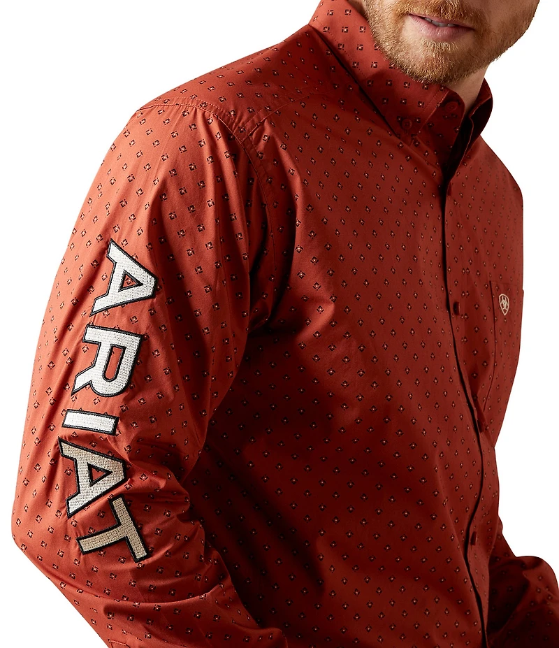 Ariat Team Porter Classic Fit Printed Long Sleeve Woven Shirt