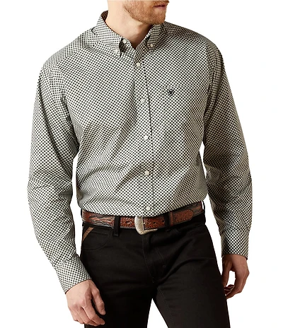 Ariat Tristan Classic Fit Printed Long Sleeve Woven Shirt