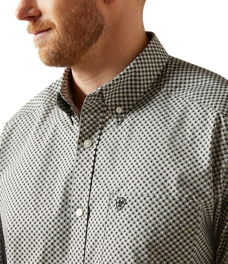 Ariat Tristan Classic Fit Printed Long Sleeve Woven Shirt